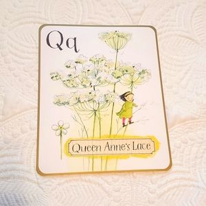 4 for $25! Letter Q Queen Anne's Lace Card with Fairy